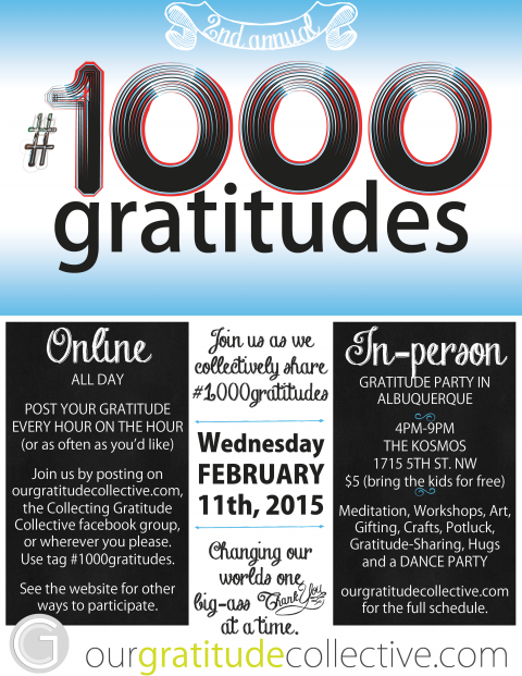 February 11, 2015 – 1000gratitudes – Press Release